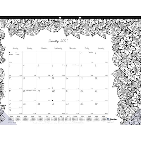 Blueline Deskpad, Coloring, Botan, Med REDC2917001